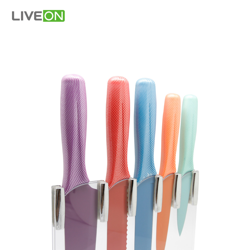 Colored coating blade knife set