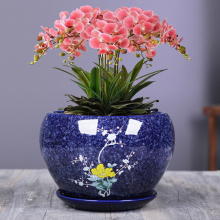 Mini potes de flor de plantador de cerâmica com furos de drenagem