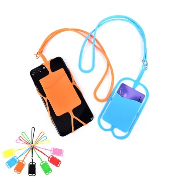 Promotional Silicone Lanyard With Phone Holder & Wallet