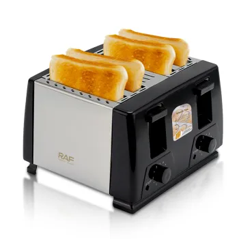 Raf Automatic Stainless Steel 1300w Breakfast Bread Sandwich Maker - Safe and Reliable 4 Slice Electric Toaster
