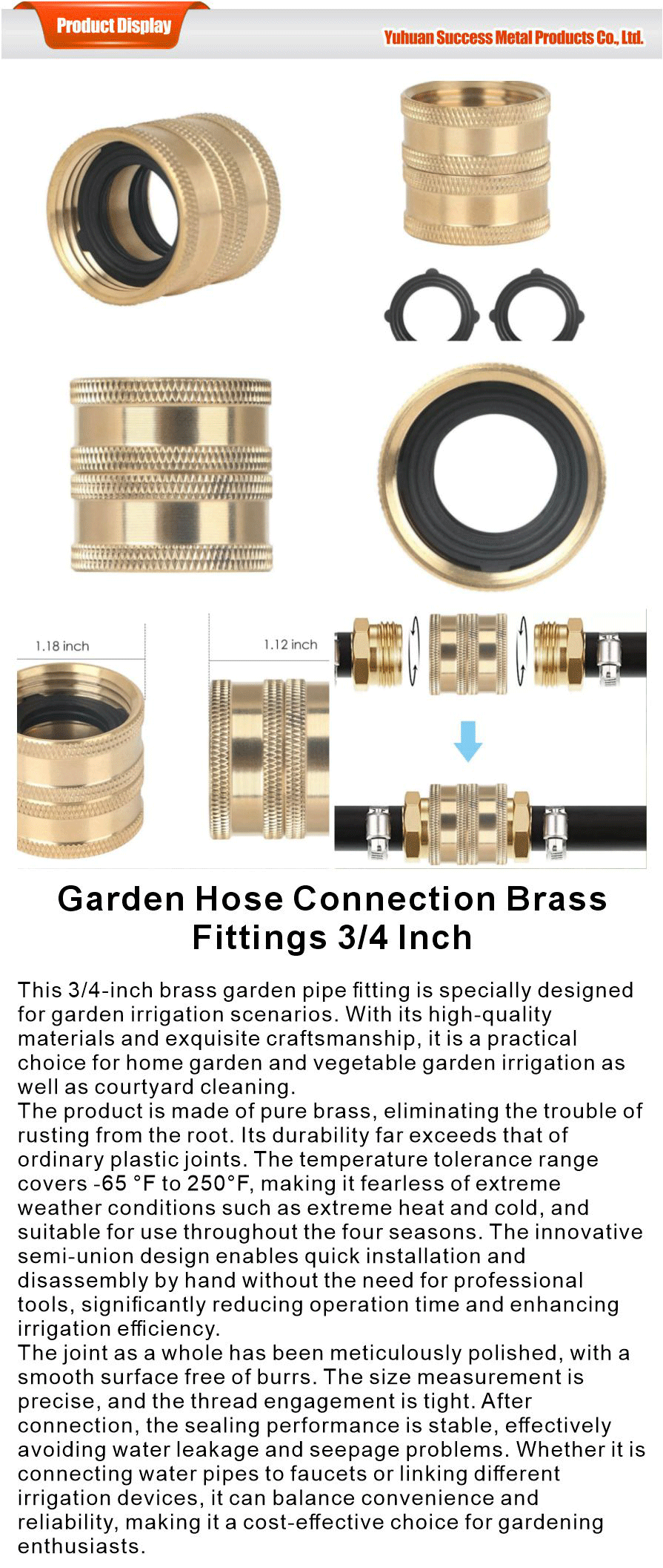 Garden Hose Brass Fittings