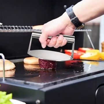 High Quality Professional Griddle Accessories Kit Stainless Steel Round Smash Burger Press