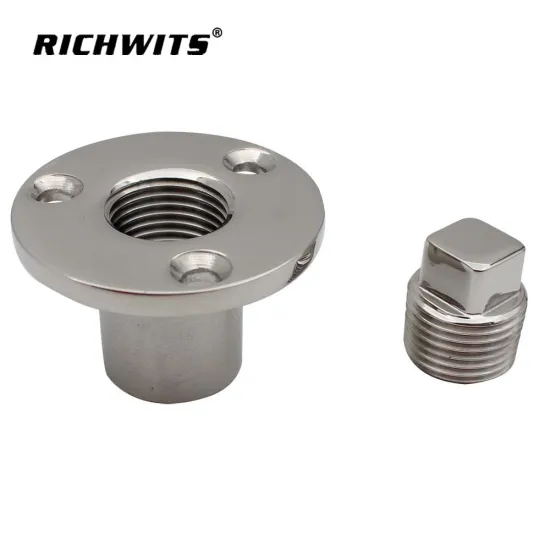 Marine hardware Stainless Steel Round Stern Wire Block Cabin Embolization Plug Drain Valve