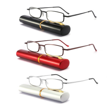 Factory Direct Sales: B004 Metal Reading Glasses with Spring Hinges - Portable, Small-Frame High-Definition Readers