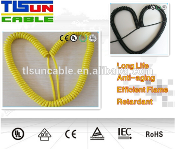 Factory manufacturing spring spiral cable coiled cord