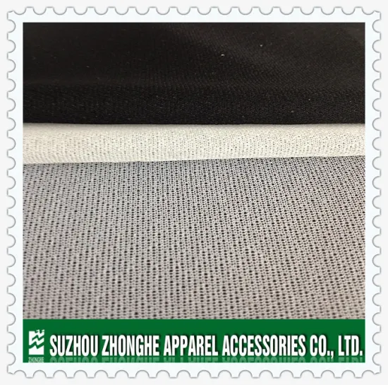 100% polyester fusible knitting tricot interlining