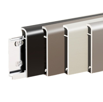 Clip-on aluminum skirting boards