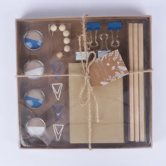 Comprehensive Office Supply Pack: Binding Tools, Paper Clips, Push Pins, Binder Clips, Stationery Box Set, and Pencils