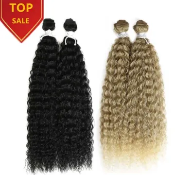 Curly Hair Extensions: Heat Resistant Synthetic Water Wave Bundles for Women's Afro Kinky Curly Hair Weaving