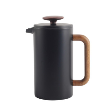 ภาพวาดสีดำกาแฟฝรั่งเศสพร้อมที่จับไม้