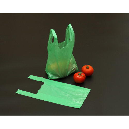 HDPE Plastic Green T-Shirt Bag Shopping Bag Trash Bags