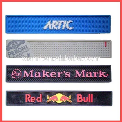 bulk production good price engraved words bar mat pvc