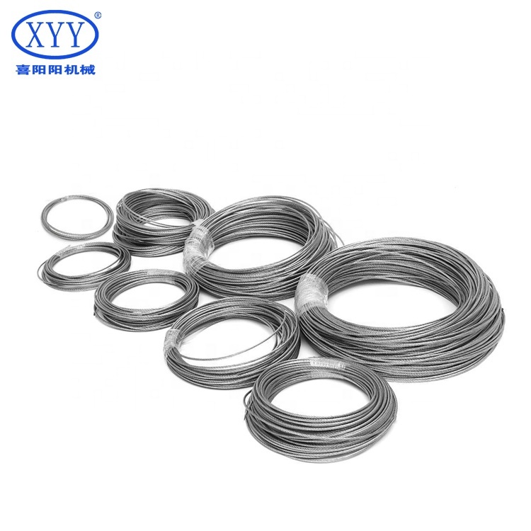 304 Stainless Steel Bright Single Wire Rope 0.6mm Diameter Galvanized 316L Steel Grade Welding Service Model Number 4mm ANSI