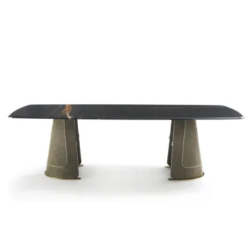 luxury Italian White Carrara Marble Dining Table Set