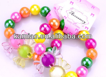 2014 new designed wholesale charm bracelets plastic jewelry for kids
