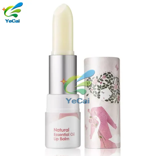 Custom printed logo luxury paper lipstick package tube for lip balm