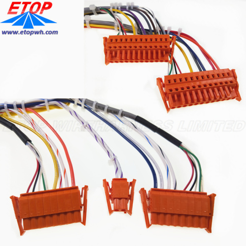 Arnés de cableado del conector de bloques de terminales eléctricos personalizados