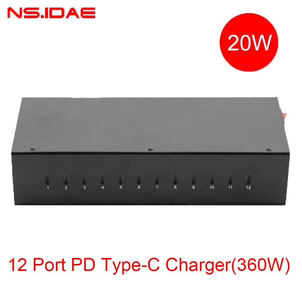 12-port type-c multi-protocol support charger