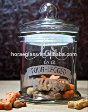 Pet Treat Glass Jar