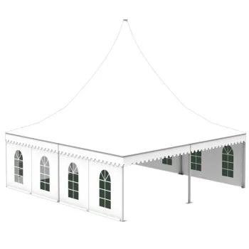 10x10 Outdoor Canopy Wedding Tent with Side Walls - White
