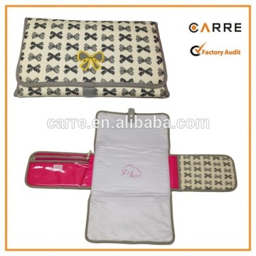 water resistant Pink Lining portable travel baby foldable changing mat