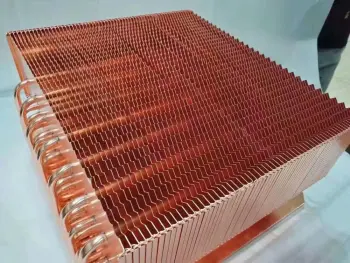 Glod plating Copper pipe heatsink for Elextronic Device