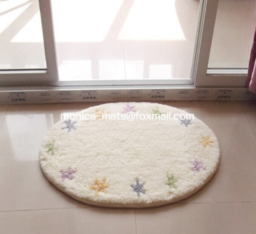 Microfiber Polyester Bed Side Rug/hotel use white rug
