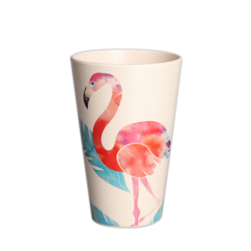 Eco biodegradable reusable  bamboo fiber plastic drinking tea water drinking cup