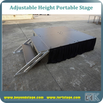 Durable portable stage platform for indoor events
