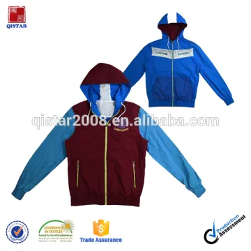 Newest Design Men's Waterproof Reversible Nylon Jacket Rain Coat