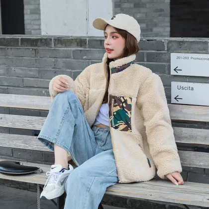 women's winter lamb wool coat