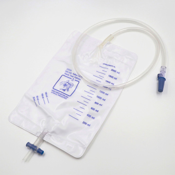 Sampling port valve for urine bag