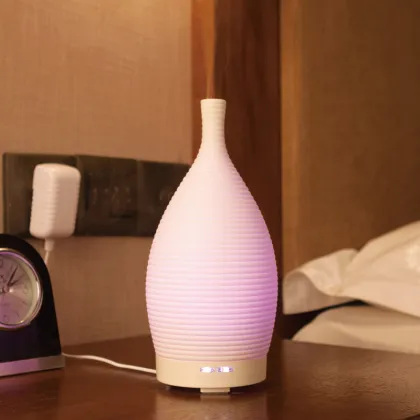 Electric Humidifier Ceramic Mushroom Room Misting Diffuser