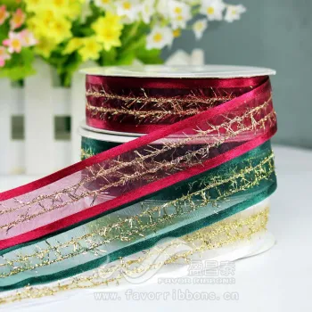 Gold Metallic Organza Ribbon