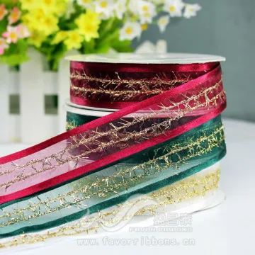 Gold Metallic Organza Ribbon