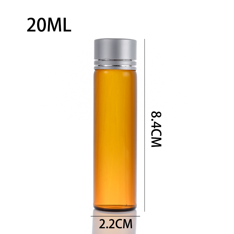 Bulk packaging of 10ml brown glass vials showing consistent size and quality