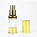 UV -gecoate gouden transparant van hoge kwaliteit 15 ml 20 ml 30 ml luxe cosmetische luchtloze pompfles zilver