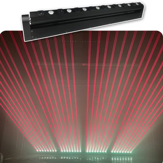 DJ DMX Control Moving Head Light: 8 Eyes RGB LED + 8 Red Beam Laser Bar Light