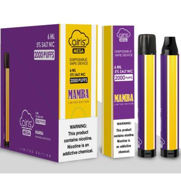 Disposable Electronic Cigarette Airis Mega 2000puffs E-Cig