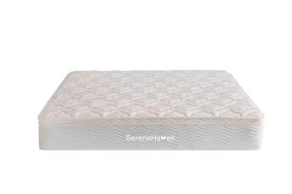 Ivory White Knitted fabric spring mattress