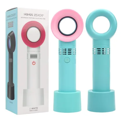 Portable Bladeless Fan: USB Mini Chargeable Handheld Leafless Desktop Fan for Eyelash Extension Glue Dryer