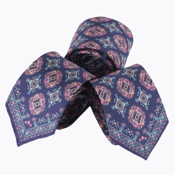 High Quality 100% Silk Print Panel Pattern Custom Ties from Italian Factory