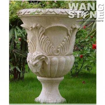 Goat Head Carved Large Garden Decorative Flower Planter