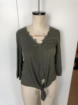 V-neck with long sleeves