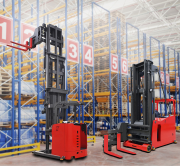 High Lift 1.5 Ton Electric Reach Truck for Very Narrow Aisles - Max 10m Lift Height