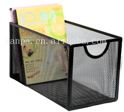 High Quality Home Storage/Office Desk Stationery Storage Metal Mesh Black CD Box/CD Rank