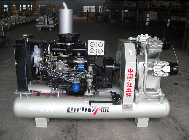 hs4.5 6c diesel mining air compressor description