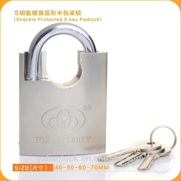 Beam Wrapped brass cylinder moon key nickle plated ARC type padlock