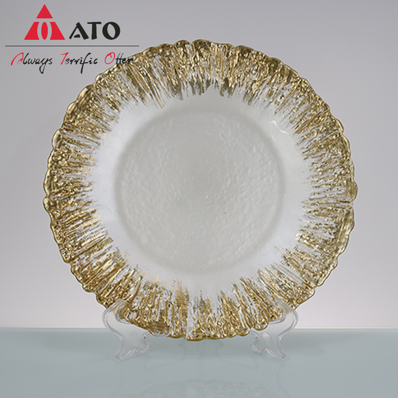 ATO Table Varelle Gals Decoration Verre Chargeur Goldleaf