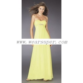 A-line Strapless Floor-length Satin Prom Evening dress fashion party dresses